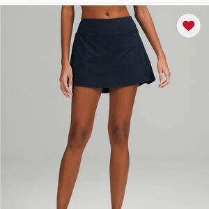 Lululemon Pace Rival Mid Rise Navy Blue Skirt Long